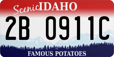 ID license plate 2B0911C