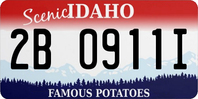 ID license plate 2B0911I