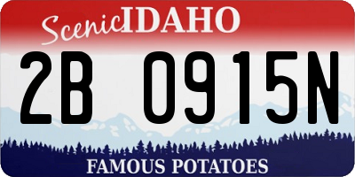 ID license plate 2B0915N
