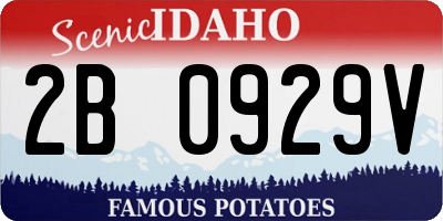 ID license plate 2B0929V