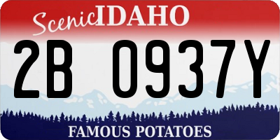 ID license plate 2B0937Y