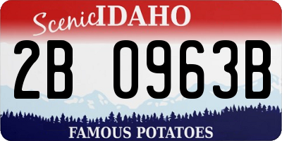 ID license plate 2B0963B