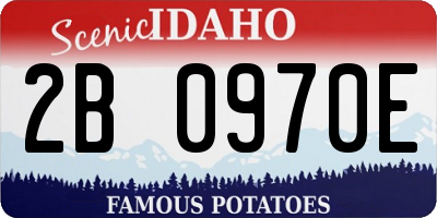 ID license plate 2B0970E