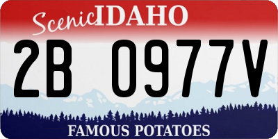 ID license plate 2B0977V