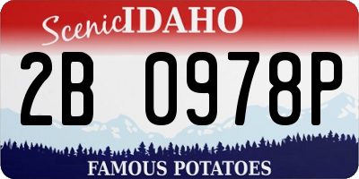 ID license plate 2B0978P