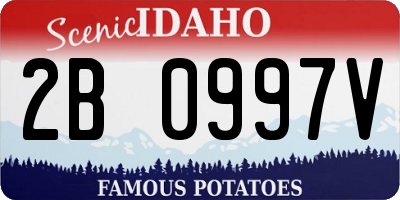 ID license plate 2B0997V