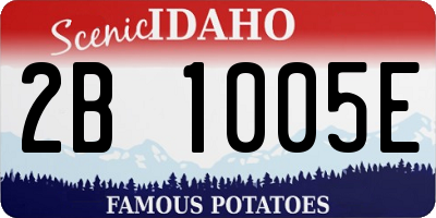 ID license plate 2B1005E