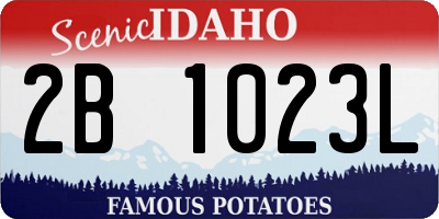 ID license plate 2B1023L