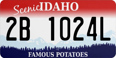 ID license plate 2B1024L