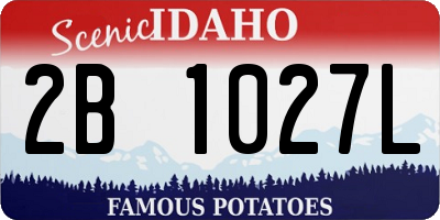 ID license plate 2B1027L