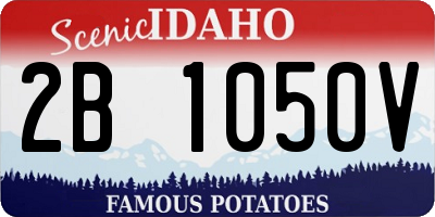 ID license plate 2B1050V
