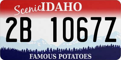 ID license plate 2B1067Z