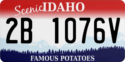 ID license plate 2B1076V