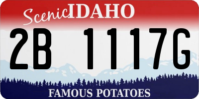 ID license plate 2B1117G