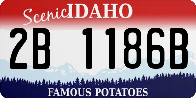 ID license plate 2B1186B