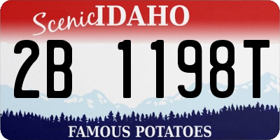 ID license plate 2B1198T