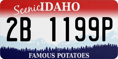 ID license plate 2B1199P