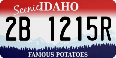 ID license plate 2B1215R