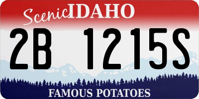 ID license plate 2B1215S