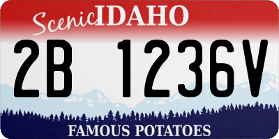 ID license plate 2B1236V