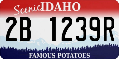 ID license plate 2B1239R