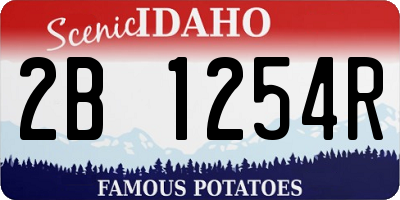 ID license plate 2B1254R