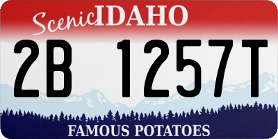 ID license plate 2B1257T