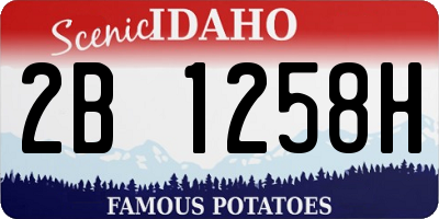 ID license plate 2B1258H