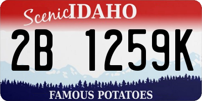 ID license plate 2B1259K