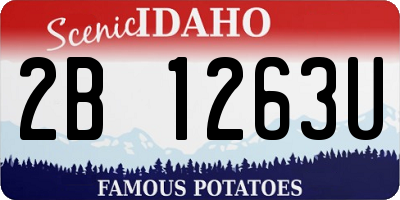 ID license plate 2B1263U