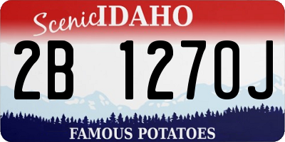 ID license plate 2B1270J
