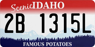 ID license plate 2B1315L