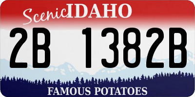 ID license plate 2B1382B