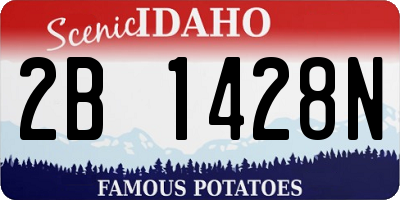 ID license plate 2B1428N