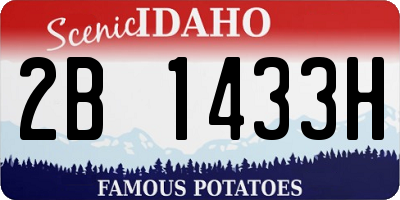 ID license plate 2B1433H