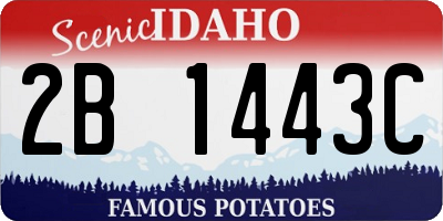 ID license plate 2B1443C