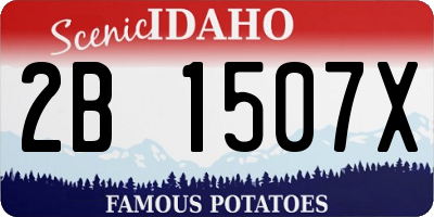 ID license plate 2B1507X
