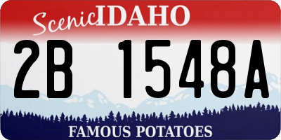ID license plate 2B1548A
