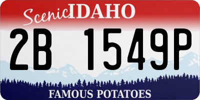 ID license plate 2B1549P