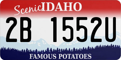 ID license plate 2B1552U