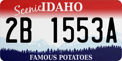 ID license plate 2B1553A