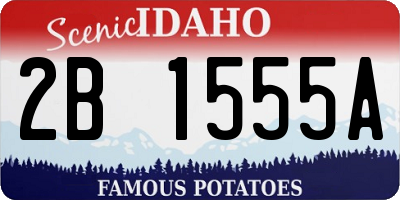 ID license plate 2B1555A
