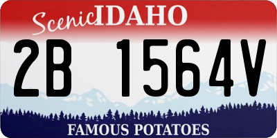 ID license plate 2B1564V