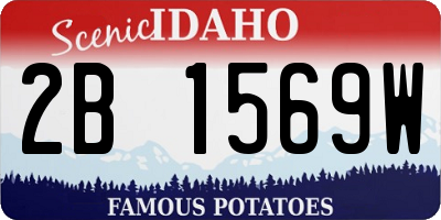 ID license plate 2B1569W