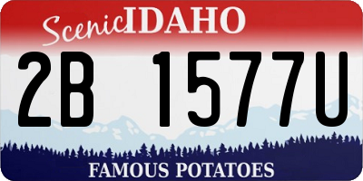 ID license plate 2B1577U