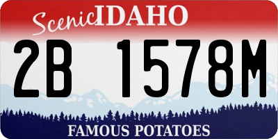 ID license plate 2B1578M