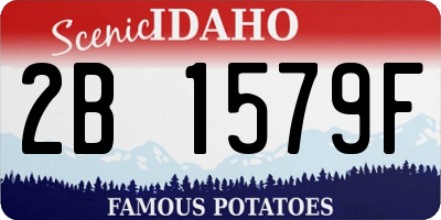ID license plate 2B1579F