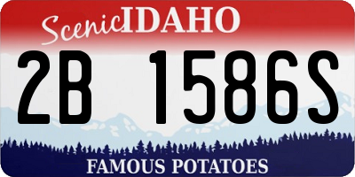 ID license plate 2B1586S