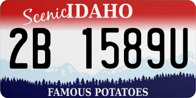 ID license plate 2B1589U