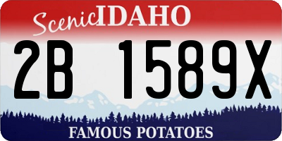 ID license plate 2B1589X